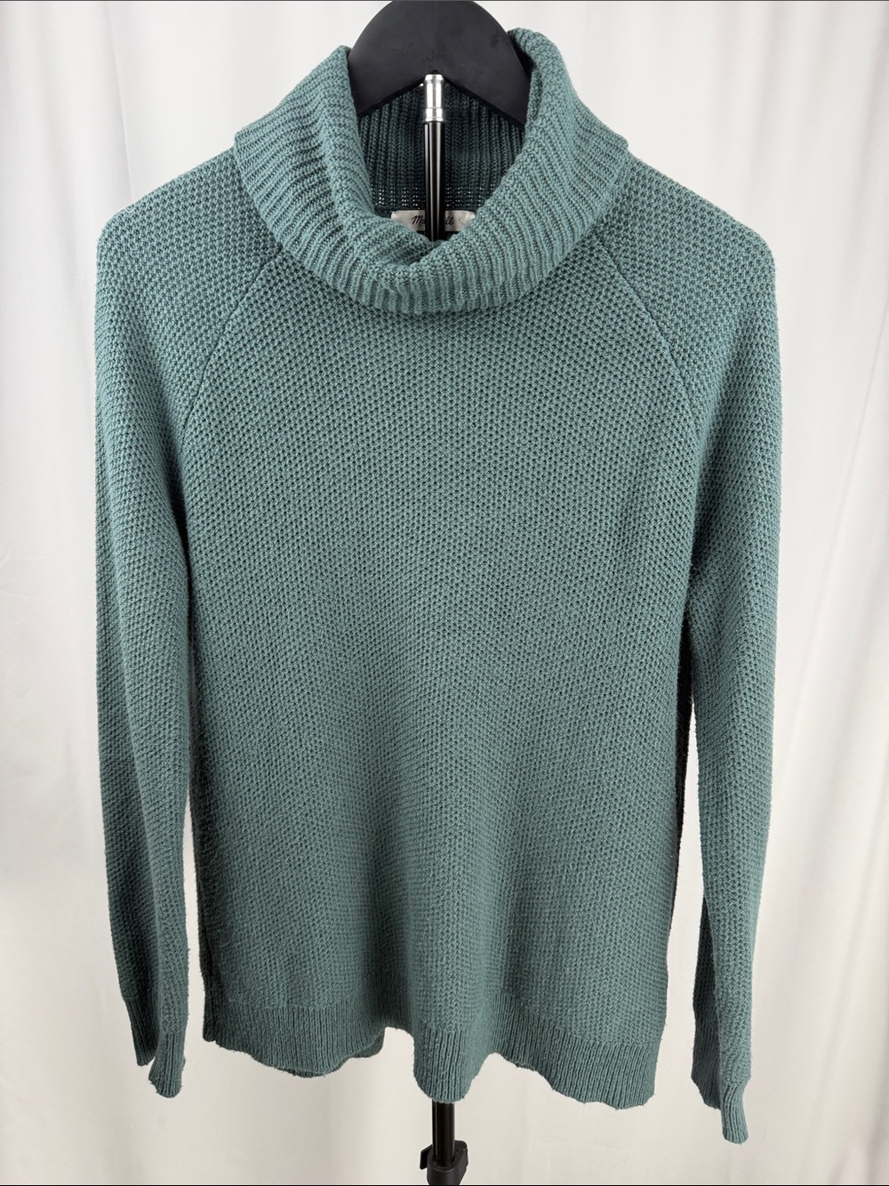 Madewell Sage Green Textured Cowl Neck Sweater Small